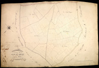 Saint-Parize-le-Châtel, cadastre ancien : plan parcellaire de la section C dite du Bourg, feuille 1
