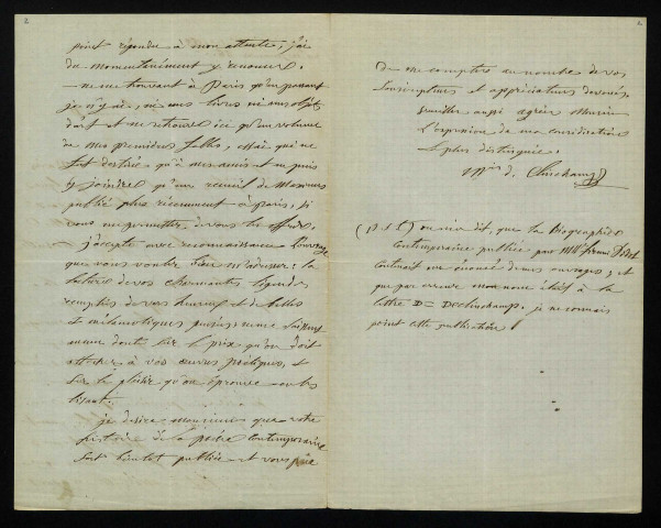 CLINCHAMP (Victor, marquis de), peintre (1787-1880) : 9 lettres.