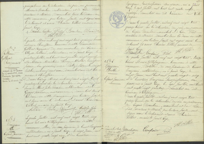 Saint-Loup : actes d'état civil.