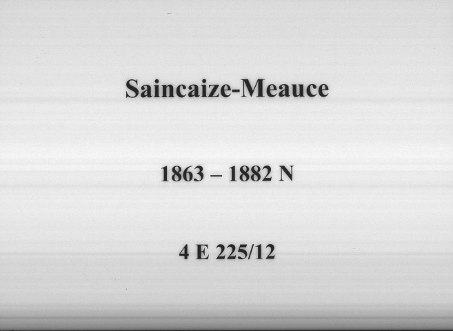 Saincaize-Meauce : actes d'état civil.