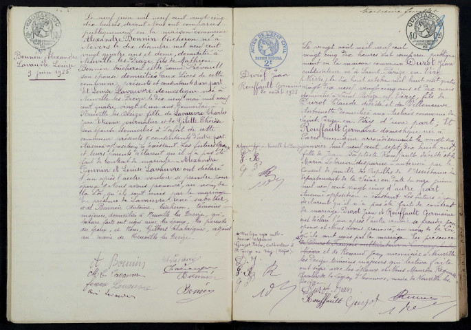 Neuville-lès-Decize : actes d'état civil.