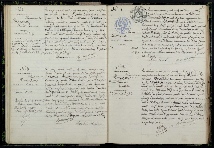 Bitry : actes d'état civil.