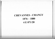 Chevannes-Changy : actes d'état civil.