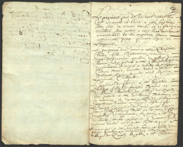 Montigny-en-Morvan : registres paroissiaux.