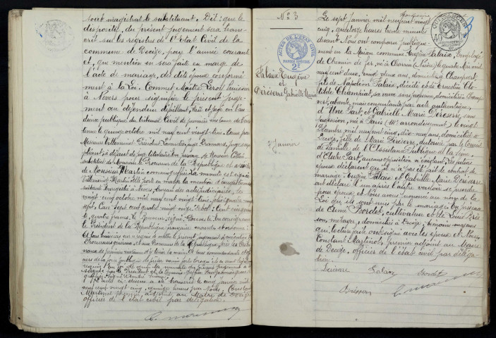 Decize : actes d'état civil (mariages).