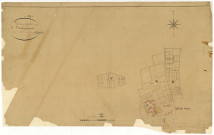 Lucenay-lès-Aix, cadastre ancien : plan parcellaire de la section D dite du Bourg, feuille 3, développement