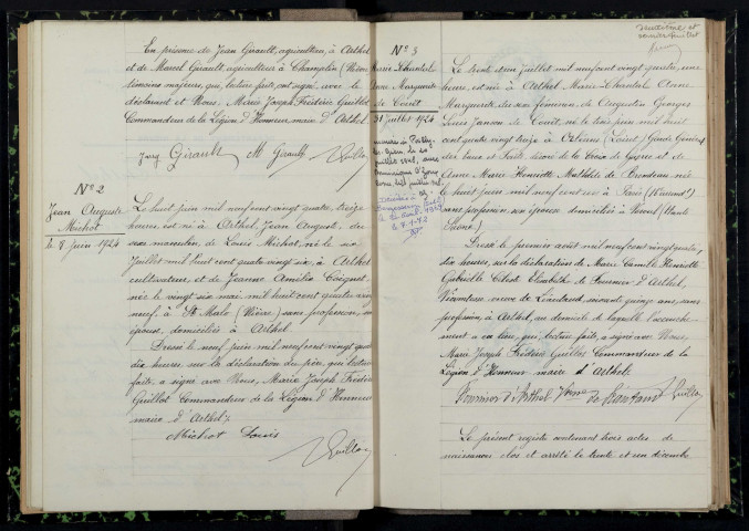 Arthel : actes d'état civil.