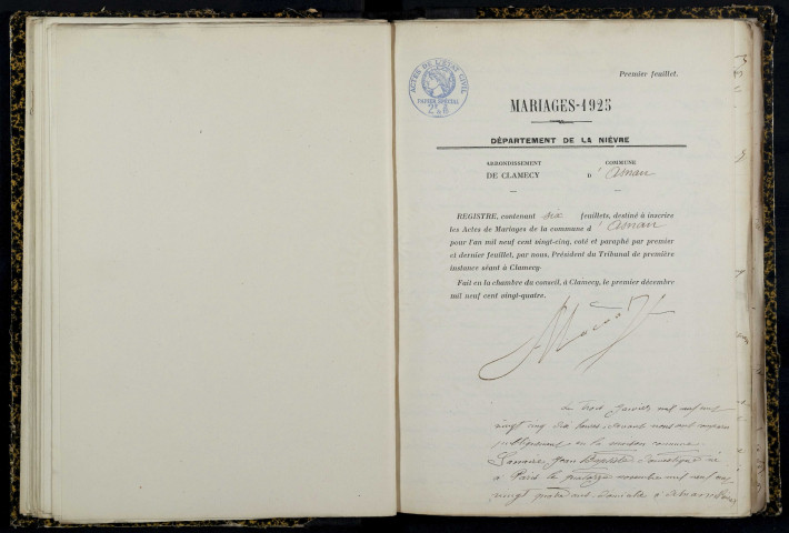 Asnan : actes d'état civil.