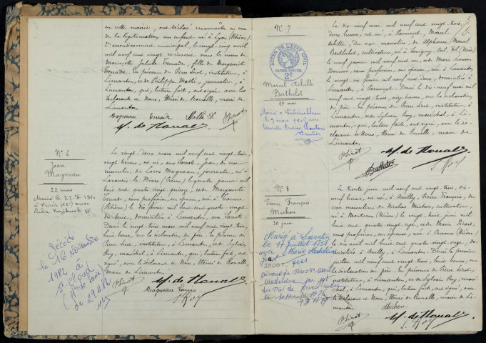 Limanton : actes d'état civil.