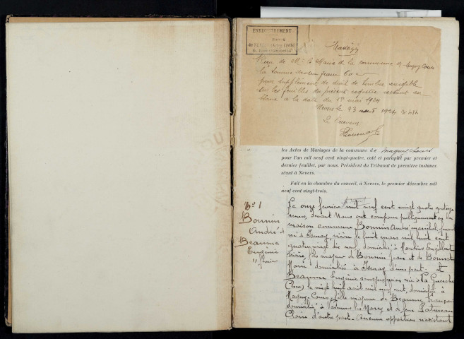 Magny-Cours : actes d'état civil.