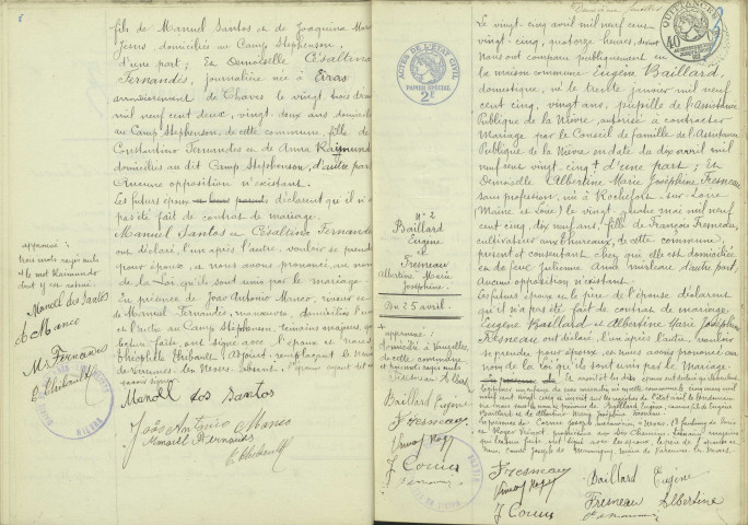 Varennes-lès-Nevers : actes d'état civil (mariages).