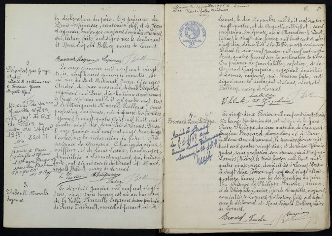 Lormes : actes d'état civil.