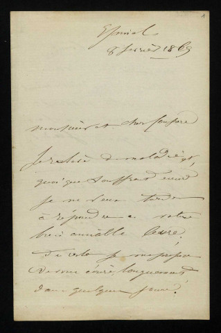 COUDERC DE FONLONGUE (Auguste) (1820-1870) : 1 lettre, manuscrit.