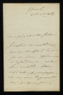 COUDERC DE FONLONGUE (Auguste) (1820-1870) : 1 lettre, manuscrit.