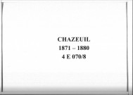 Chazeuil : actes d'état civil.