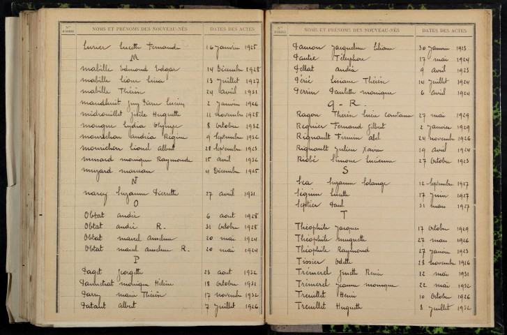Colméry : table décennale.