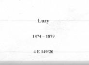 Luzy : actes d'état civil.