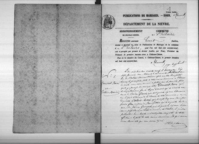 Saint-Hilaire-en-Morvan : actes d'état civil.