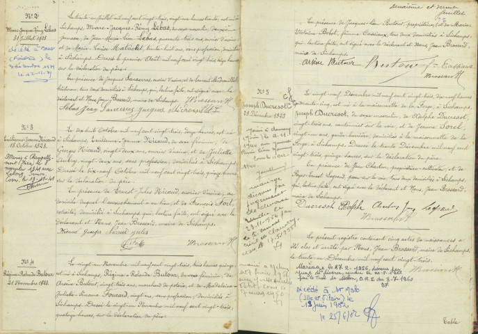 Sichamps : actes d'état civil.