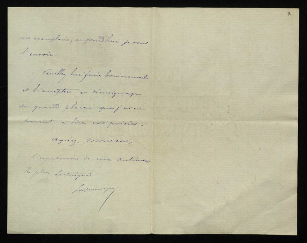 CHAUVIGNY (Louis de), poète : 2 lettres.