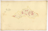 Châteauneuf-Val-de-Bargis, cadastre ancien : plan parcellaire de la section B dite de Chamery, feuille 7, développement 3