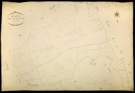 Oulon, cadastre ancien : plan parcellaire de la section A dite du Bourg, feuille 4