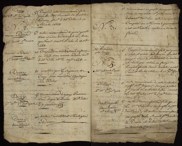 Fief de Crécy en la paroisse Saint-Aré de Decize : terrier.