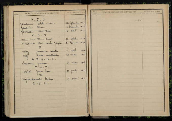 Champlin : table décennale.