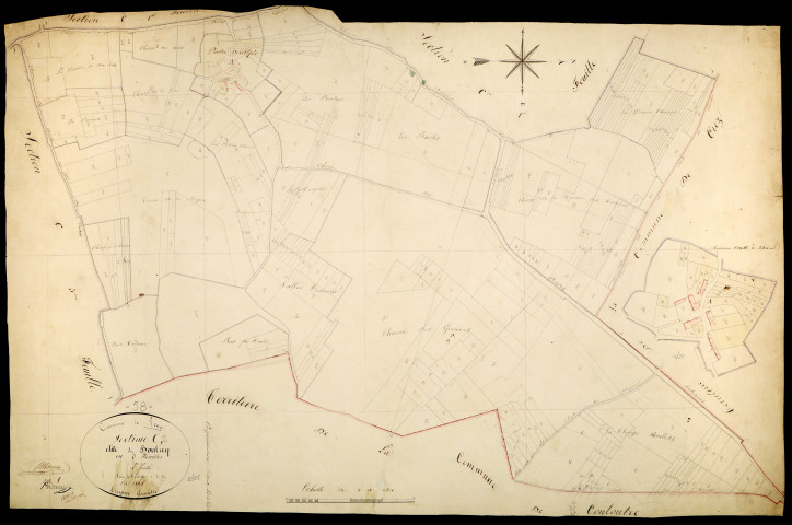 Perroy, cadastre ancien : plan parcellaire de la section C dite du Boulay, feuille 2