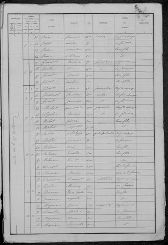 Brinay : recensement de 1881