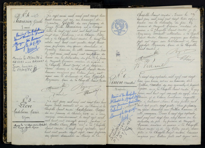 La Chapelle-Saint-André : actes d'état civil.