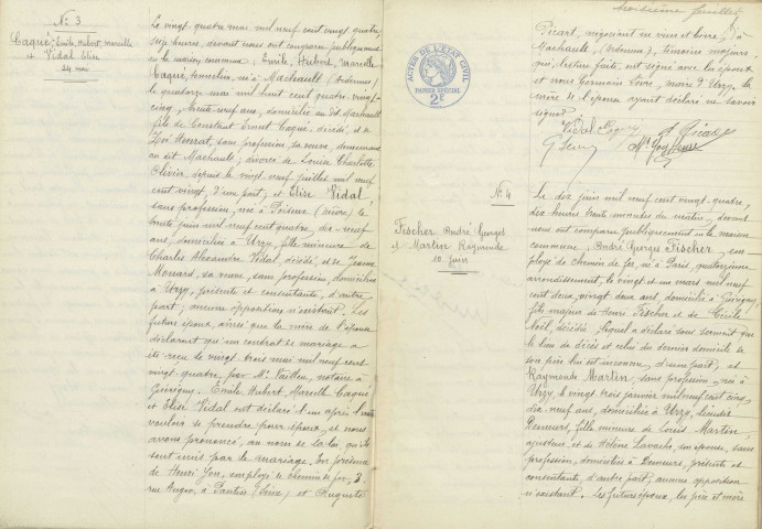 Urzy : actes d'état civil.