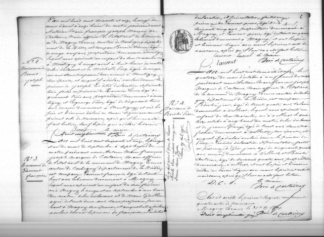 Magny-Lormes : actes d'état civil.