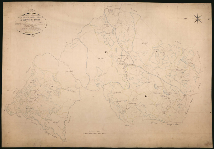 Saint-Martin-du-Puy, cadastre ancien : tableau d'assemblage