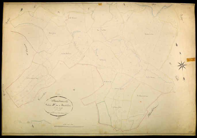 Montsauche-les-Settons, cadastre ancien : plan parcellaire de la section D dite de Montélesme, feuille 5