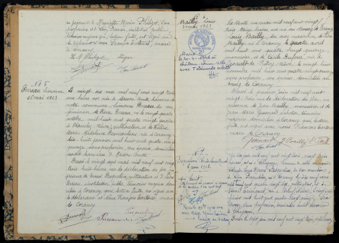 Corancy : actes d'état civil.