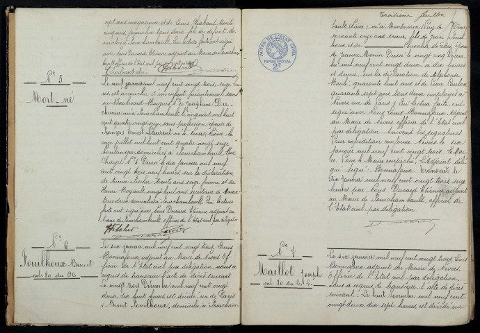 Fourchambault : actes d'état civil (décès).