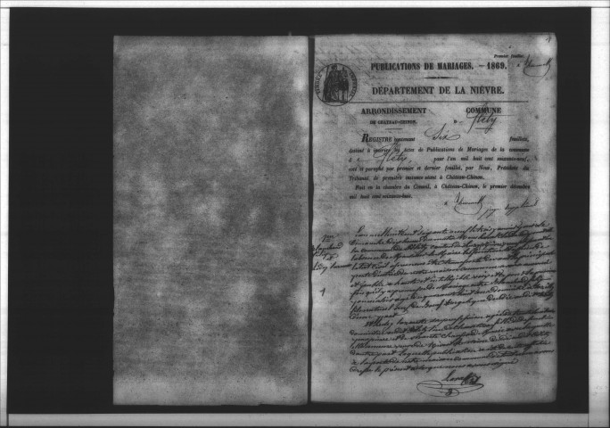 Fléty : actes d'état civil.