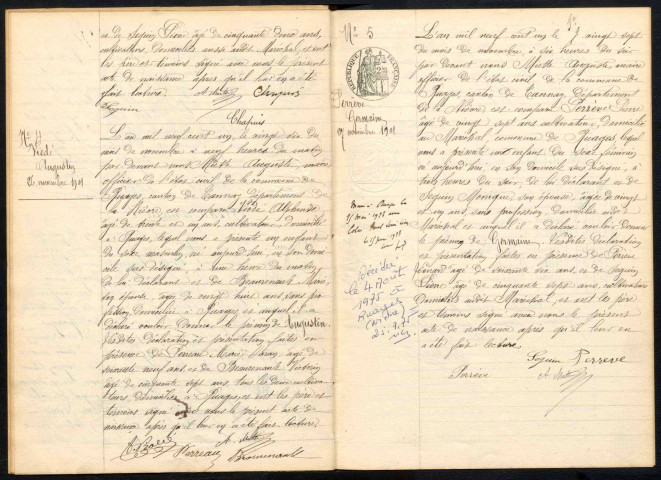 Ruages : actes d'état civil.