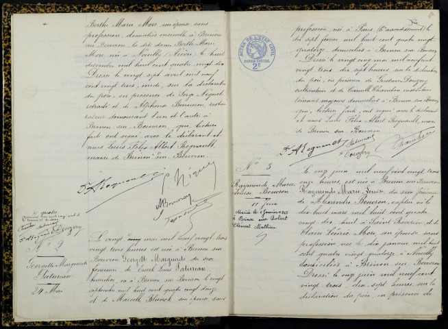 Brinon-sur-Beuvron : actes d'état civil.