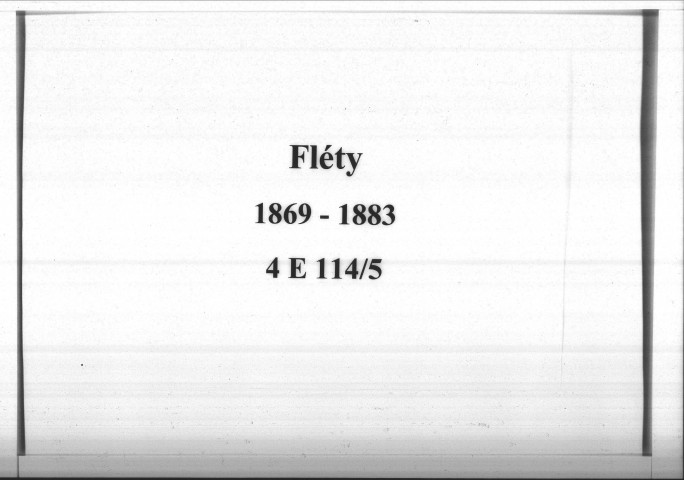 Fléty : actes d'état civil.