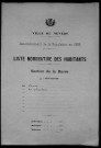 Nevers, Section de la Barre, 4e sous-section : recensement de 1906