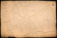 Saint-Quentin-sur-Nohain, cadastre ancien : plan parcellaire de la section D dite de Chaume Panier, feuille 2