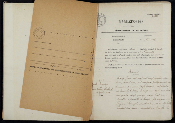 Neuville-lès-Decize : actes d'état civil.