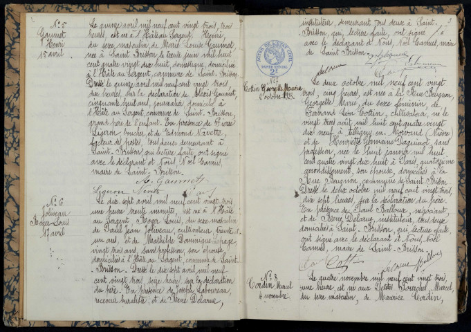 Saint-Brisson : actes d'état civil.