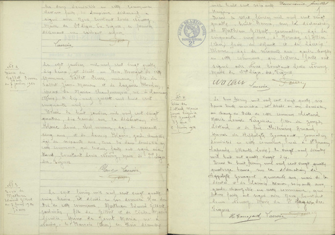 Saint-Léger-des-Vignes : actes d'état civil (décès).