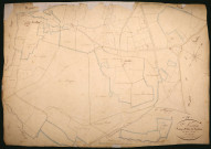 Saint-Vérain, cadastre ancien : plan parcellaire de la section D dite des Bouillons, feuille 2