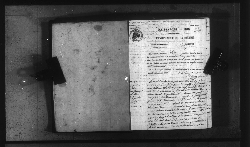 Gien-sur-Cure : actes d'état civil.