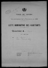 Nevers, Quartier du Croux, 12e section : recensement de 1926