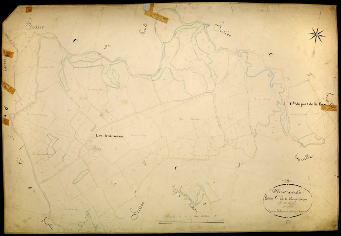 Montsauche-les-Settons, cadastre ancien : plan parcellaire de la section C dite de Champ-Gazon, feuille 3